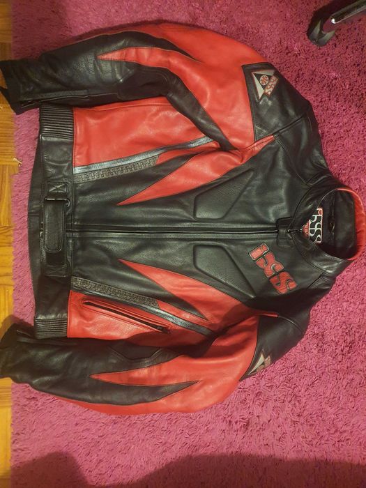 Casaco Motard em pele IXS tamanho 48 - S/M
