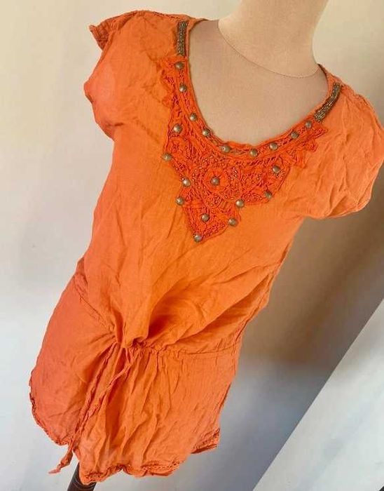 tunika m l neon pomarancz orient