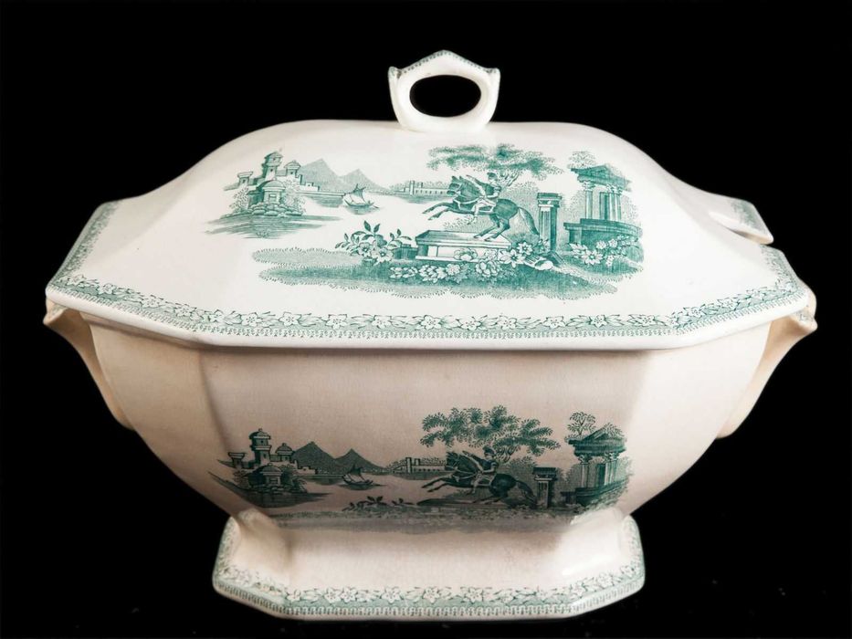 Taça Fruteira em Porcelana Chinesa e Prata Portuguesa