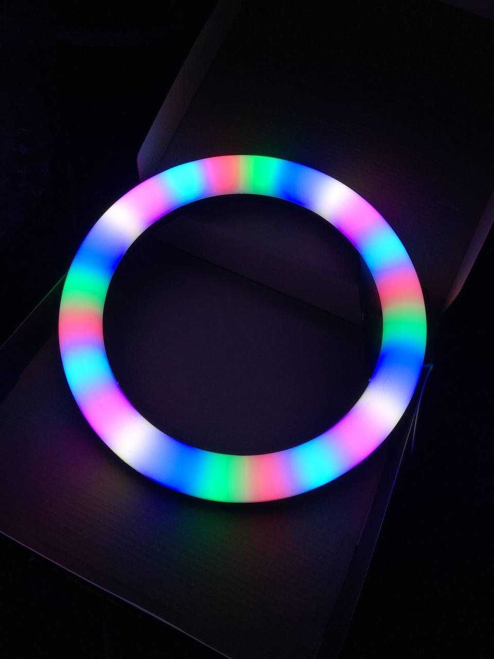 Кольцевая LED RGB лампа MJ26 26см с держателем для телефона