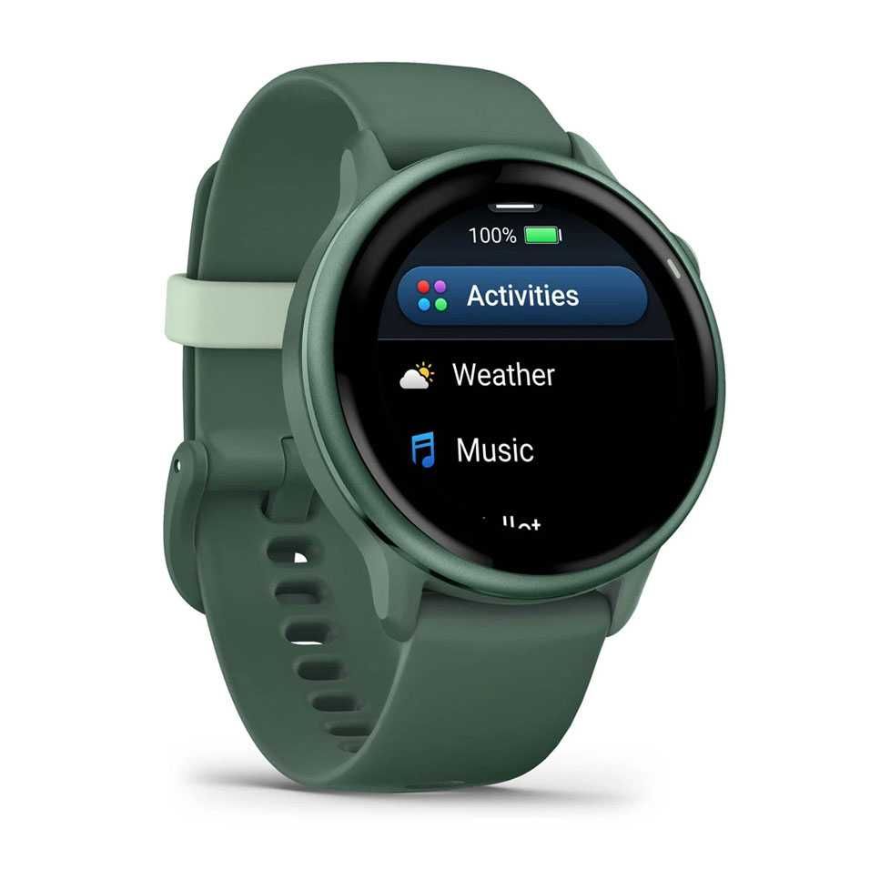 Garmin vívoactive 6 з зеленим силіконовим ремінцем 010-02985-02