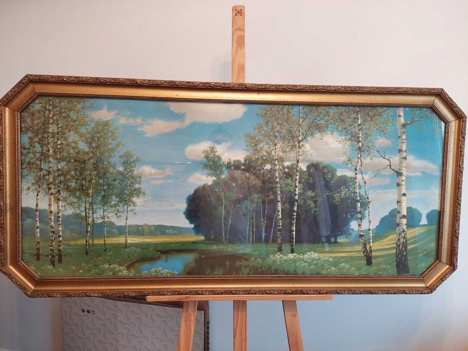 Obraz - pejzaż z brzozami