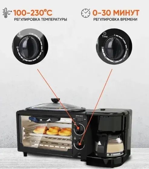 Електрична духовка 3 в 1 . Піч.Духова шафа з вбудованою кавоваркою