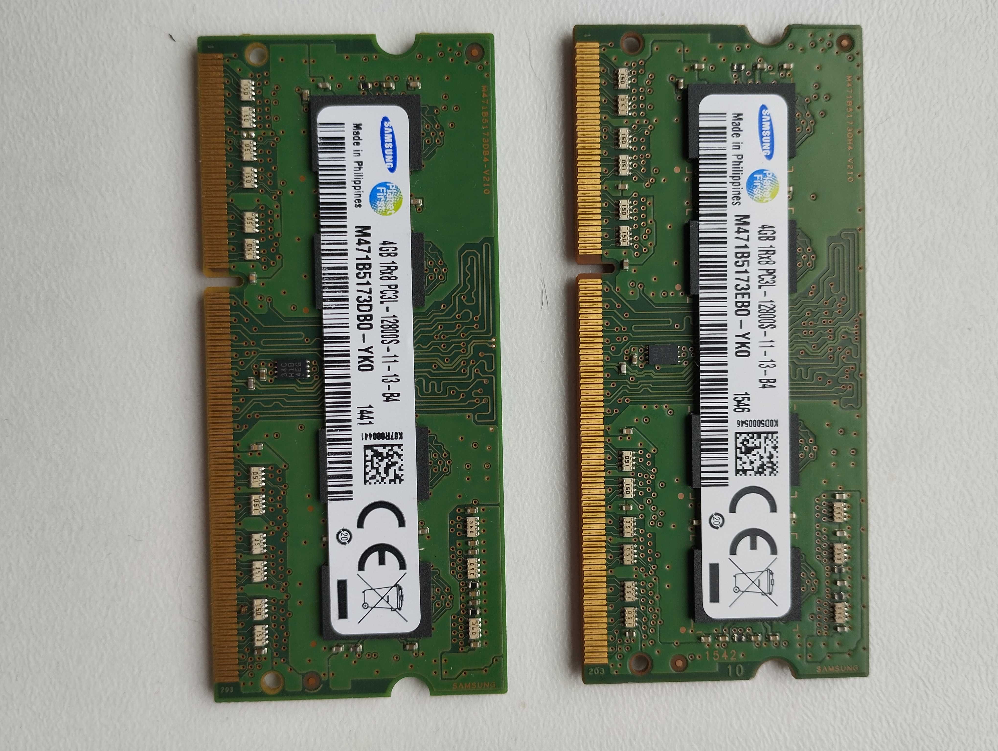 Оперативна пам'ять DDR3 SO-DIMM Samsung 1600 4Gb 2 шт.