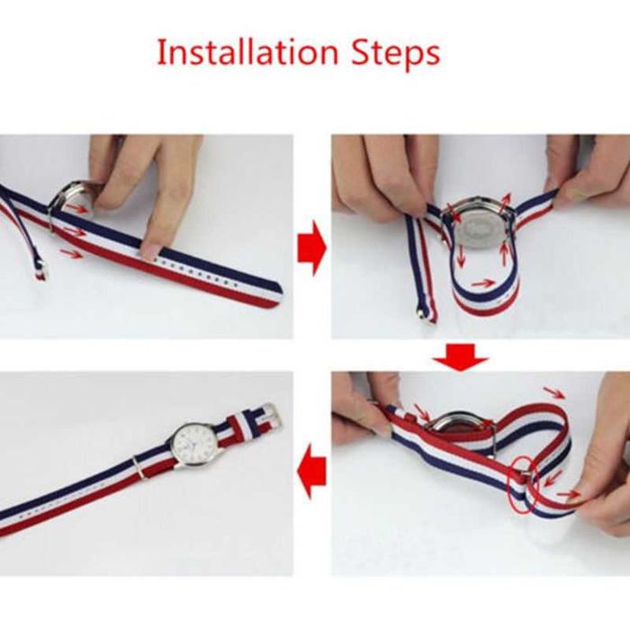 Paski do zegarka NATO nylonowe 18 20 mm 22mm Kilka Wzorów