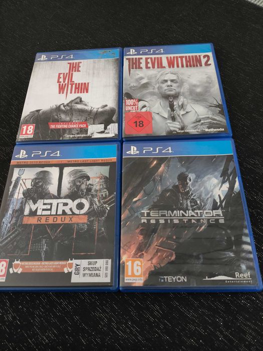Paczka PS4 - The Evil Within 1/2, Metro Redux, Terminator Resistance