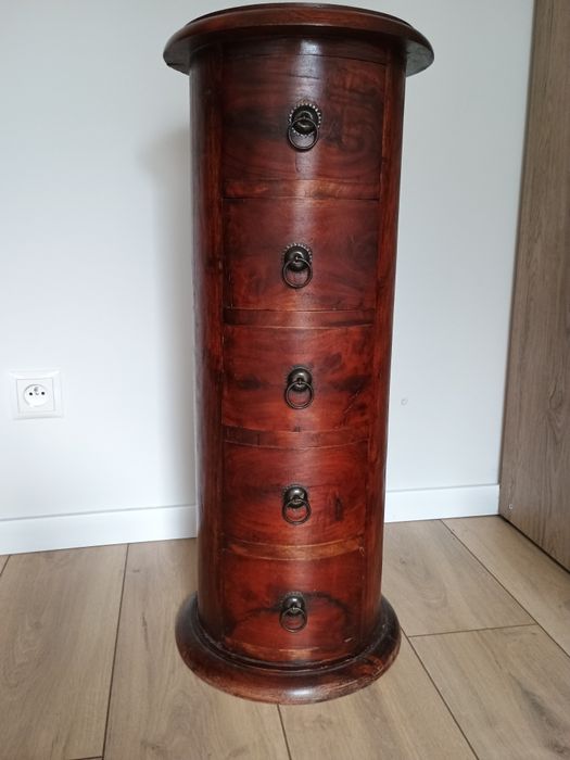 Komoda okrągła lite drewno