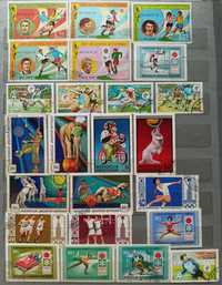 Поштові марки спорт поштучно Монголія, В'єтнам, Гвінея, ОАЕ, Куба