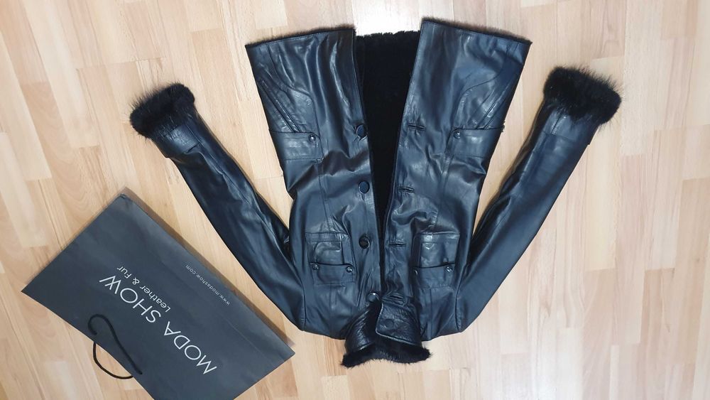 Зимня шкіряна куртка з Туреччини розмір S (нова)