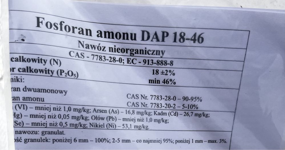 Fosforan Amonu DAP 18-46 BRUTTO