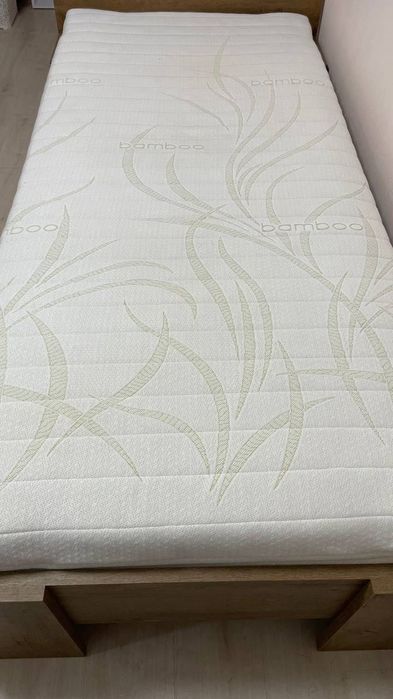 Ліжко VEDDE 90х200 см. Колір - дикий темний дуб. Матрац DREAM ZONE