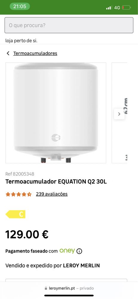 Termoacumulador 30litros