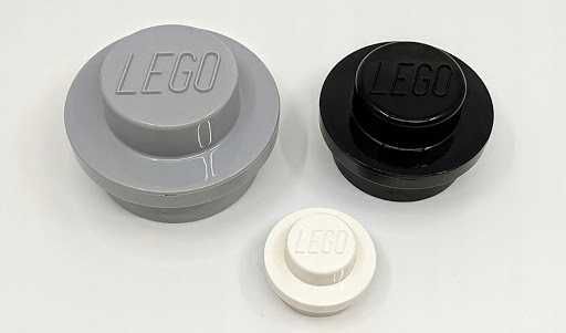 LEGO zestaw 3 wieszaków - szary/czarny/biały