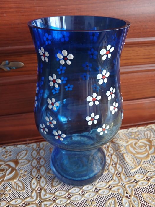 Продам вінтажну скляну вазу Богемія