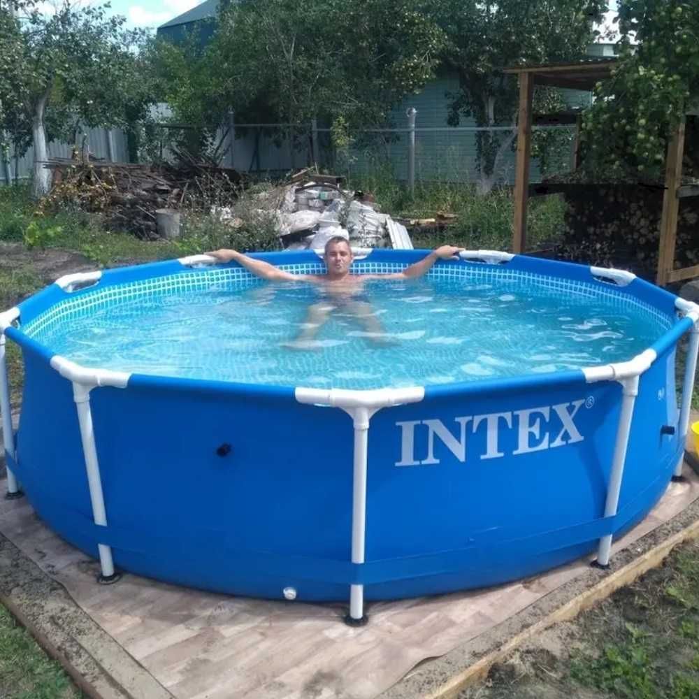 Басейн каркасний круглий для дітей та дорослих 366 x 76см Intex Нові