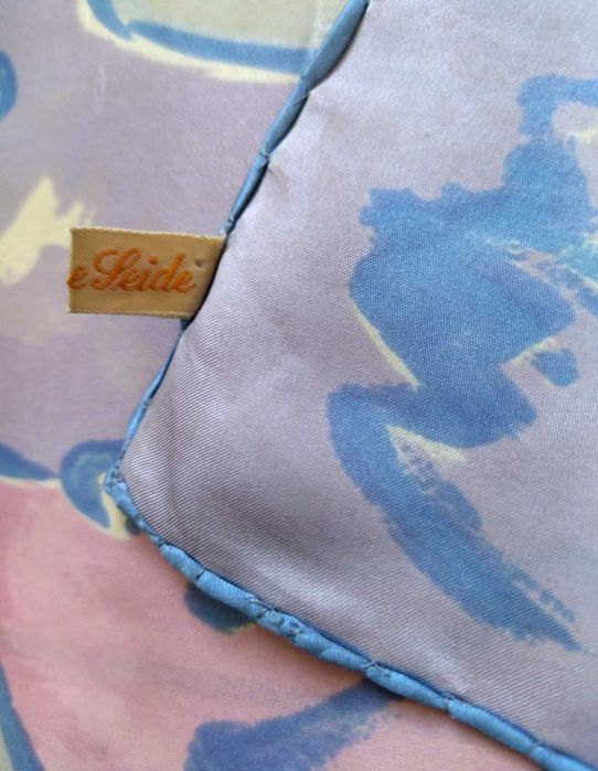 Chusta 100% Jedwab Silk Soie Seide w pastelowych kolorach