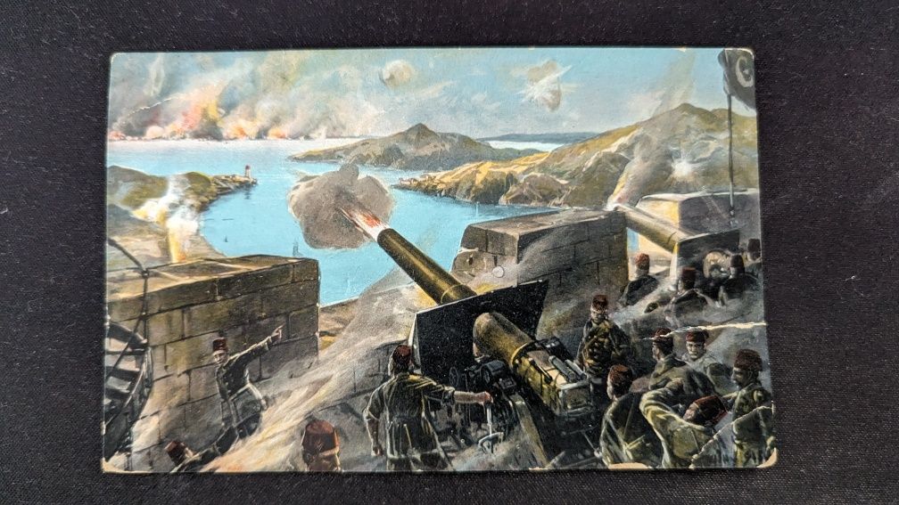 Kartka pocztowa z 1916 roku, wojsko, żołnierz, Gallipoli, Prościejów