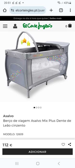 Cama de bebé em bom estado