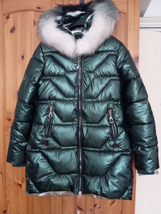 Kurtka zimowa, metaliczna M nowa