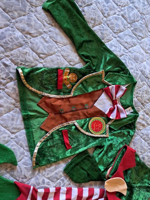 Карнавальний костюм Гном , Ельф чи  Помічник Санти  р.98