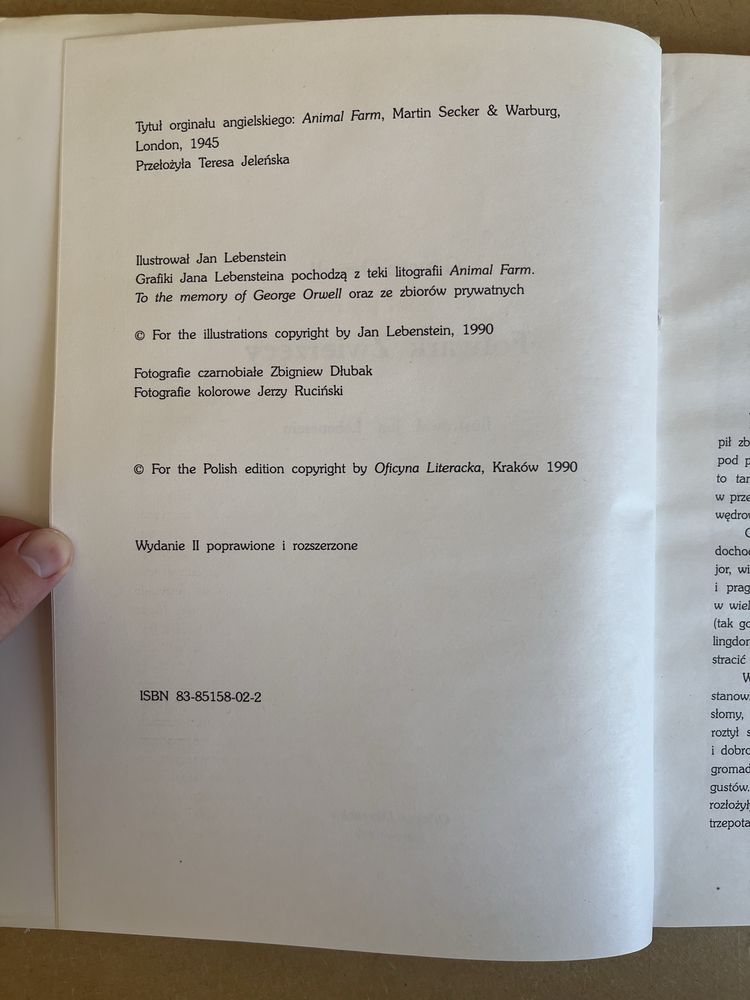 Folwark zwierzęcy G. Orwell 1990