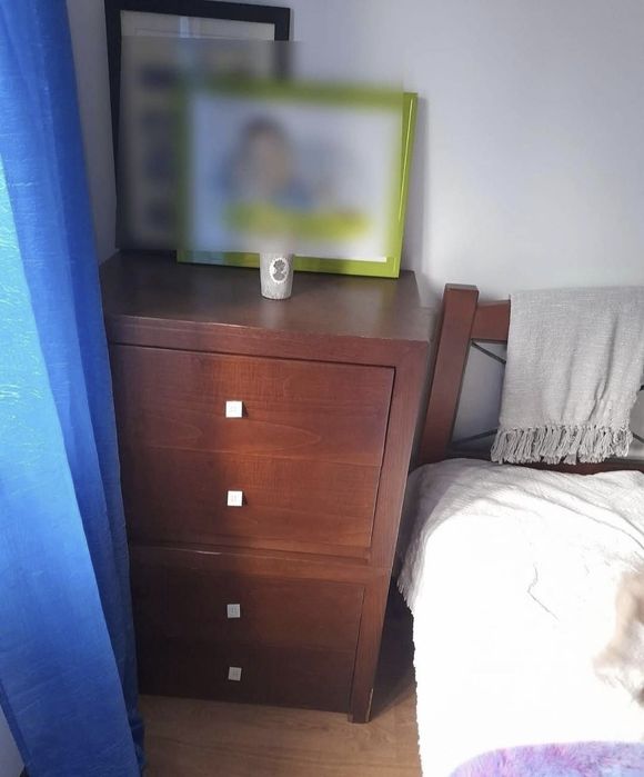 Quarto casal com estrado e colchão