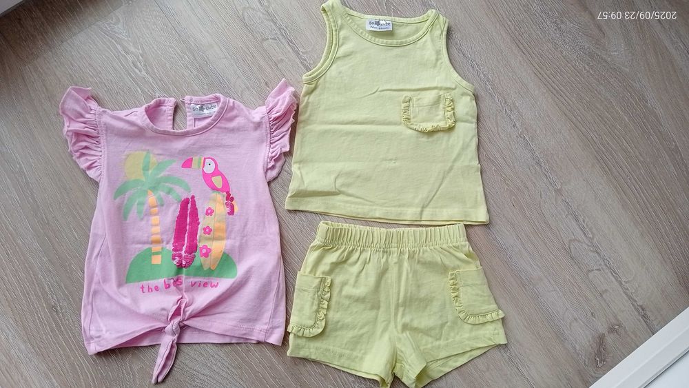 Komplet spodenki i koszulka  niemowlęca 74
