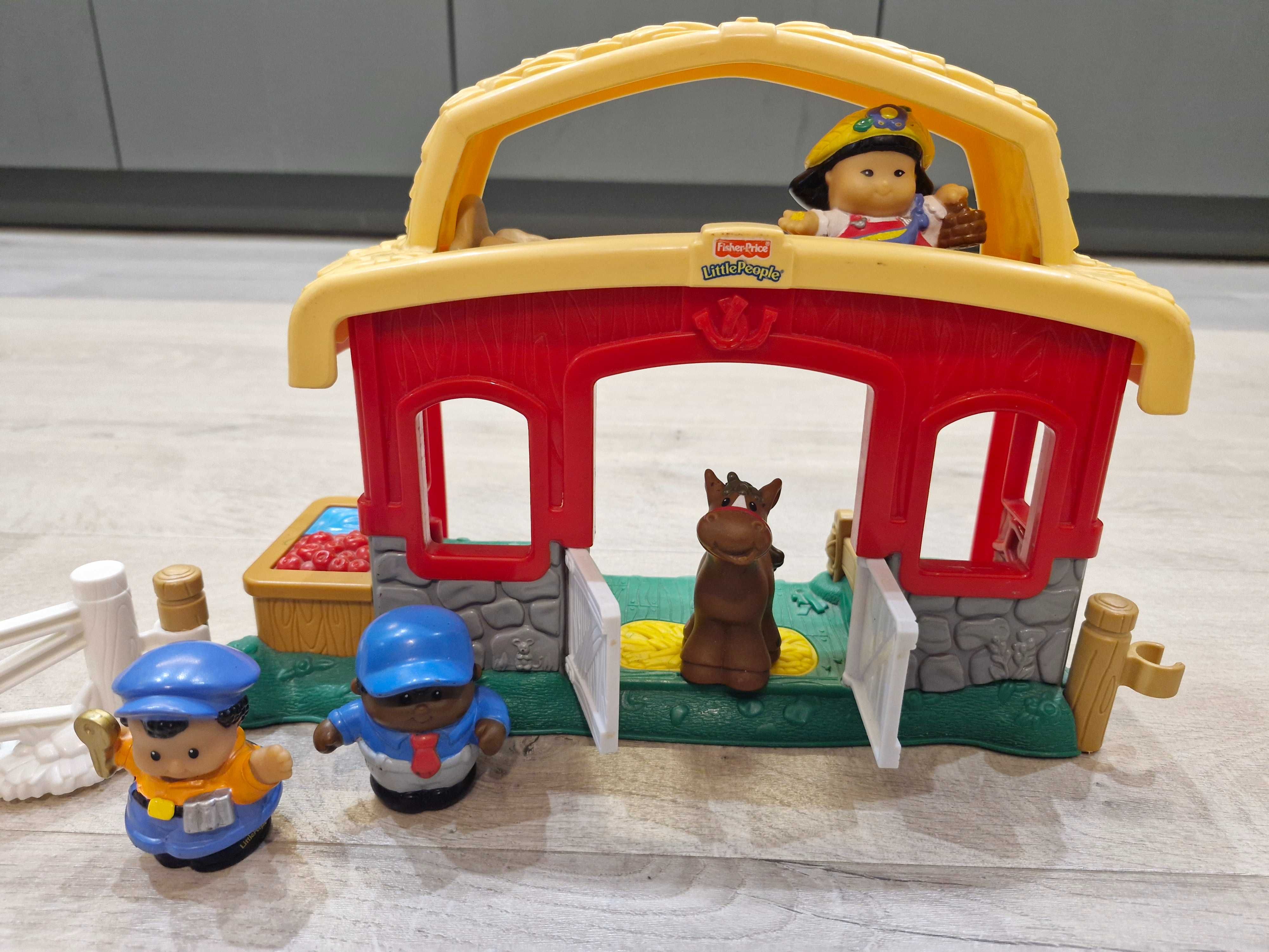 Little People zestaw Muzyczna wesoła stajnia 3 figurki koń książeczka