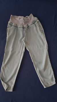 H&M mama M lyocel lekkie luźne spodnie ciążowe jeansowe