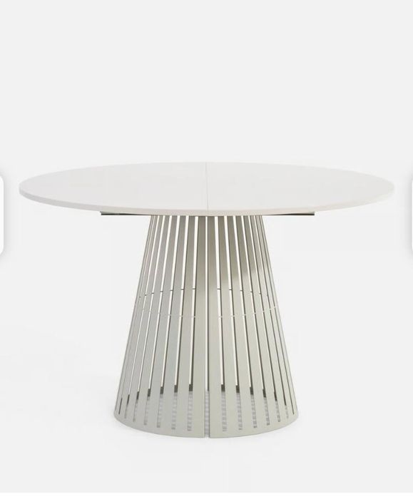 Stół okrągły kaszmirowy nowość rozkładanany 120 - 196 do jadalni