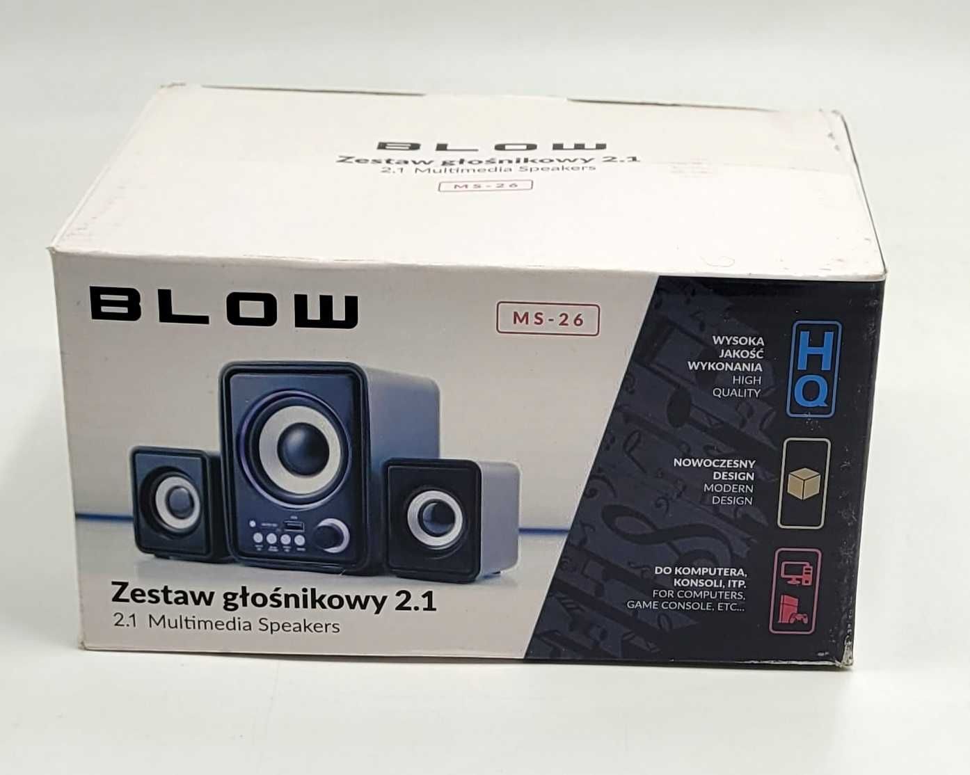 Zestaw głośników BLOW 2.1 MS-26 czarne USB-SD