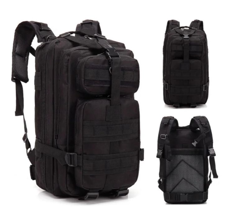 Plecak turystyczny wojskowy szkolny survival czarny 28l nowy