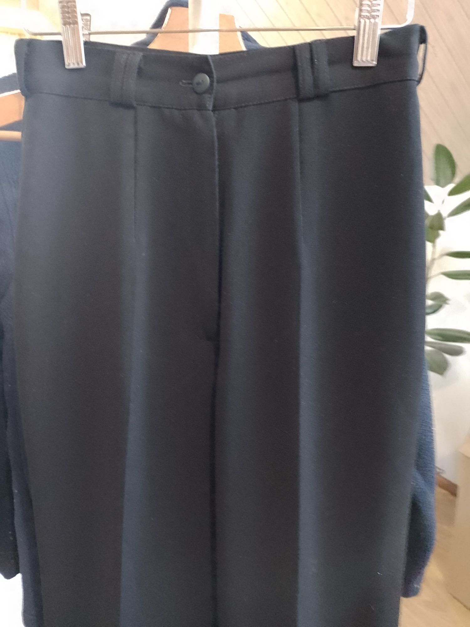 Eleganckie spodnie na kant wysoki stan vintage XS S