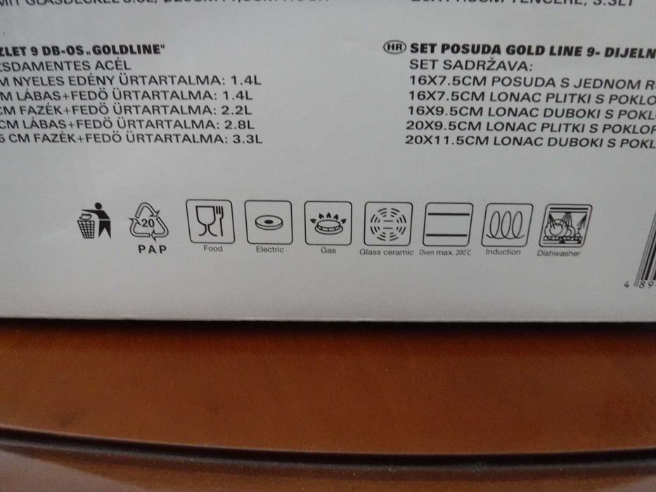 Tachos para Indução Goldline, Novos, dentro da caixa -conjunto 4 peças