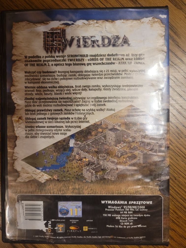 PC DVD-ROM x 3 Twierdza+Lords of the Realm 1 i 2 Sierra 2001 Firefly