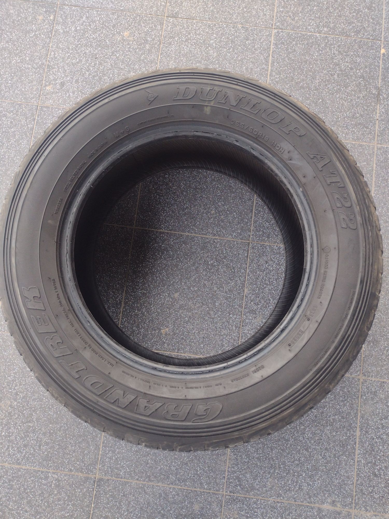 Dunlop at22 grandtrek 265/60r18