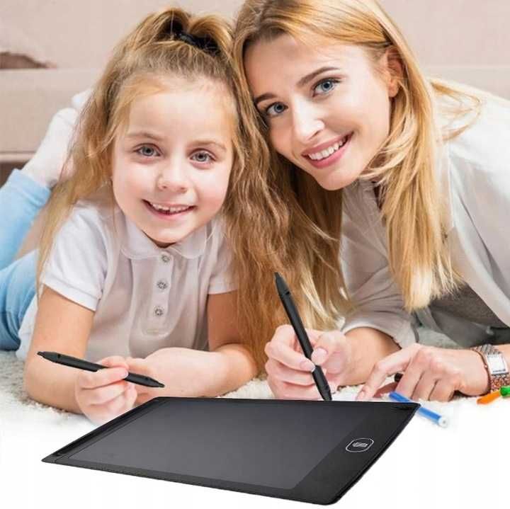 Tablet graficzny XXL do rysowania 12 cali tablica znikopis multikolor