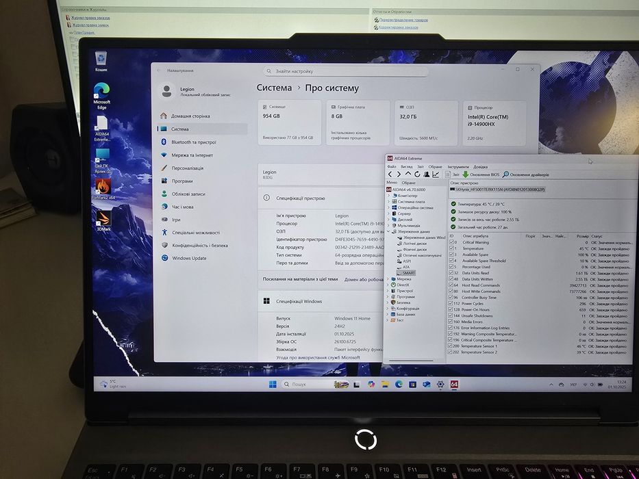 Lenovo Legion 5 16IRX9 i9 14900hx/16gb/1tb/rtx4060/ win11