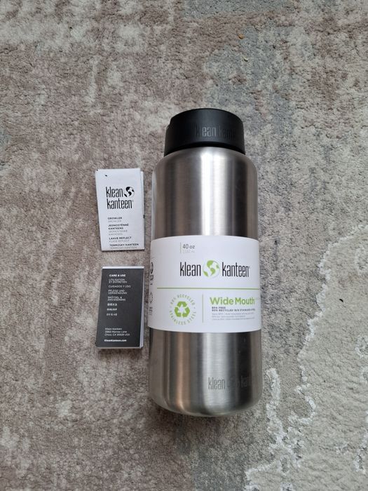 Klean Kanteen Wide w/Wide Loop Cap - brushed stainless 1182 ml