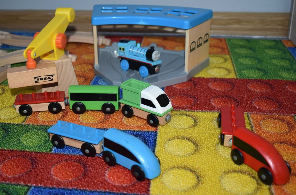 Klocki drewniane Zestaw klocków IKEA ponad 90 elementów