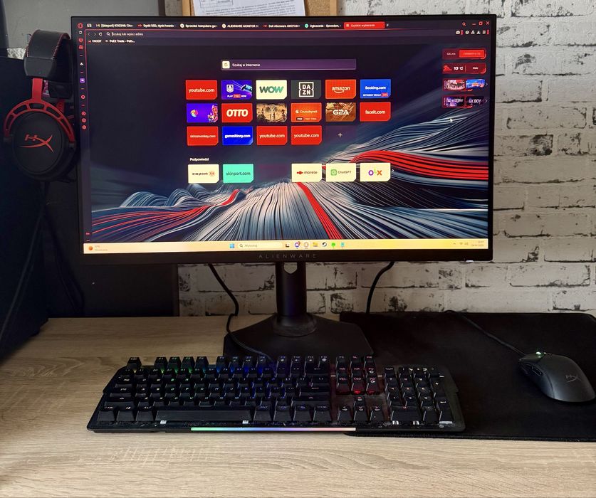 Komputer + Pełen Zestaw HyperX + Monitor Alienware 360Hz| KUP ZA 50%