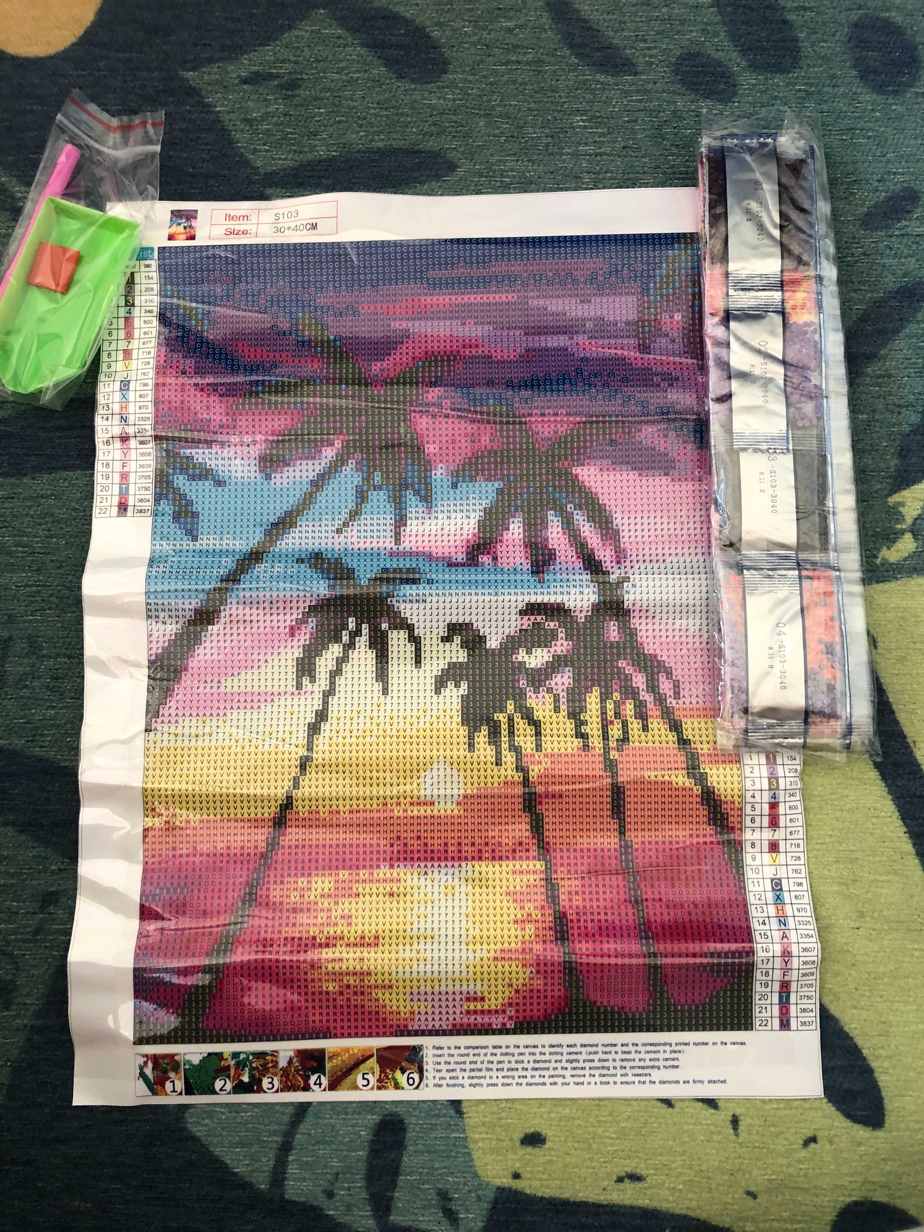 Kit de diamond painting novo