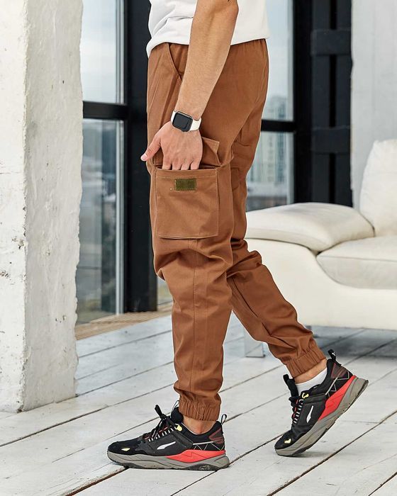 Мужские весенние брюки карго коттон штаны Cargo джинсы чоловічі штани