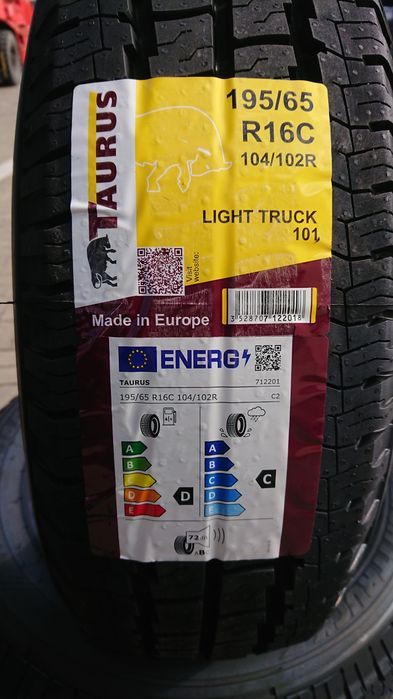 NOWE opony letnie 195/65R16C Taurus Light Truck 101 grupa Michelin