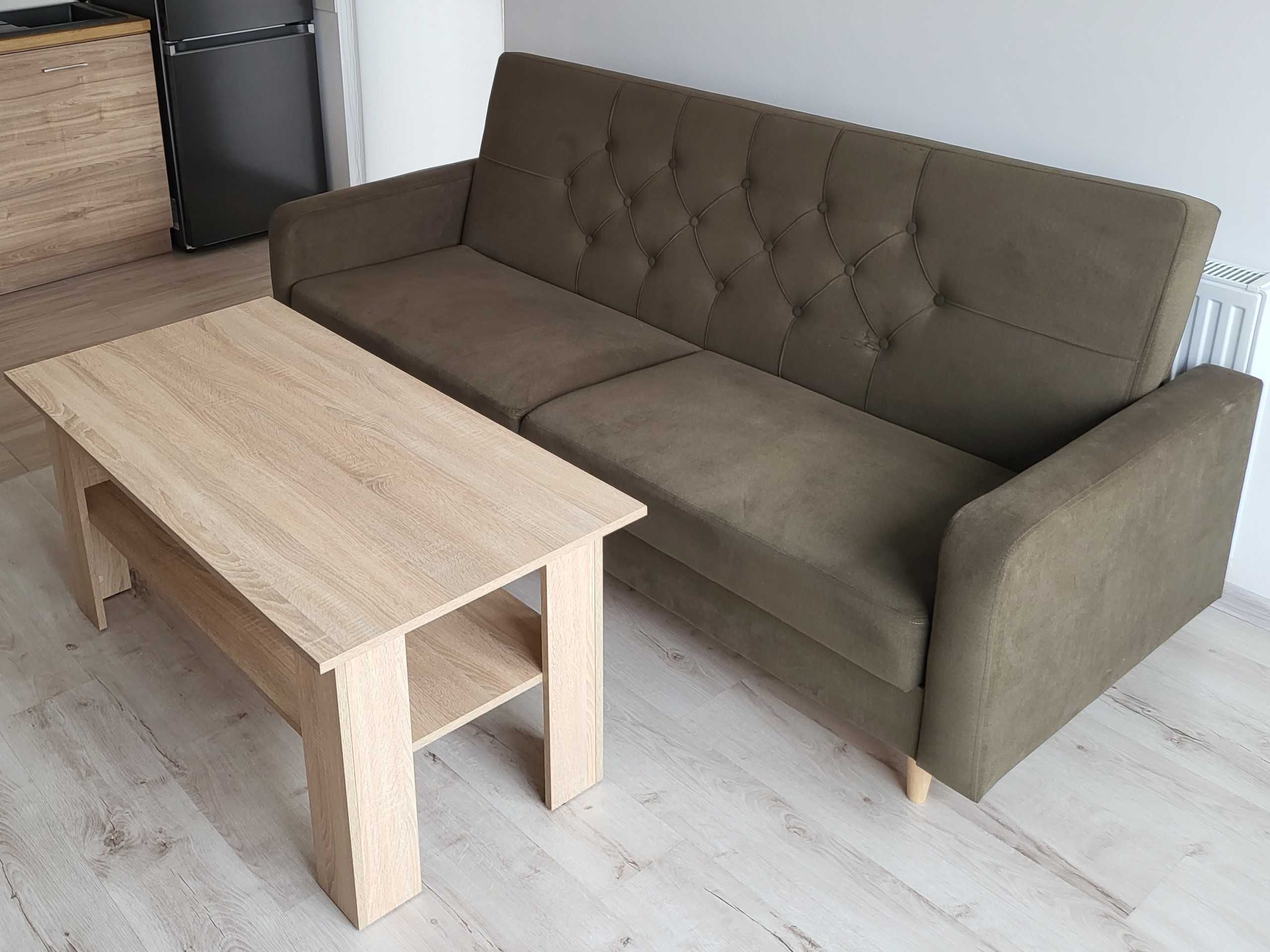 Sofa rozkładana oliwkowa Loboc