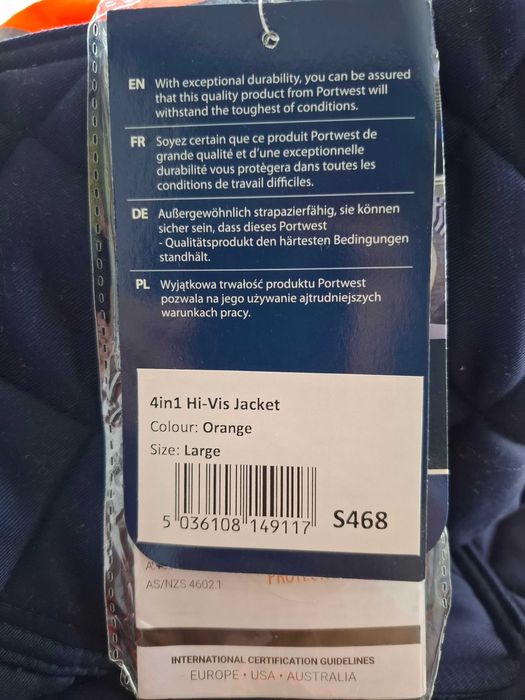 Kurtka ostrzegawcza 4w1 Portwest S468 pomarańczowa