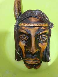 Маска гипс керамика лицо индейца  декор