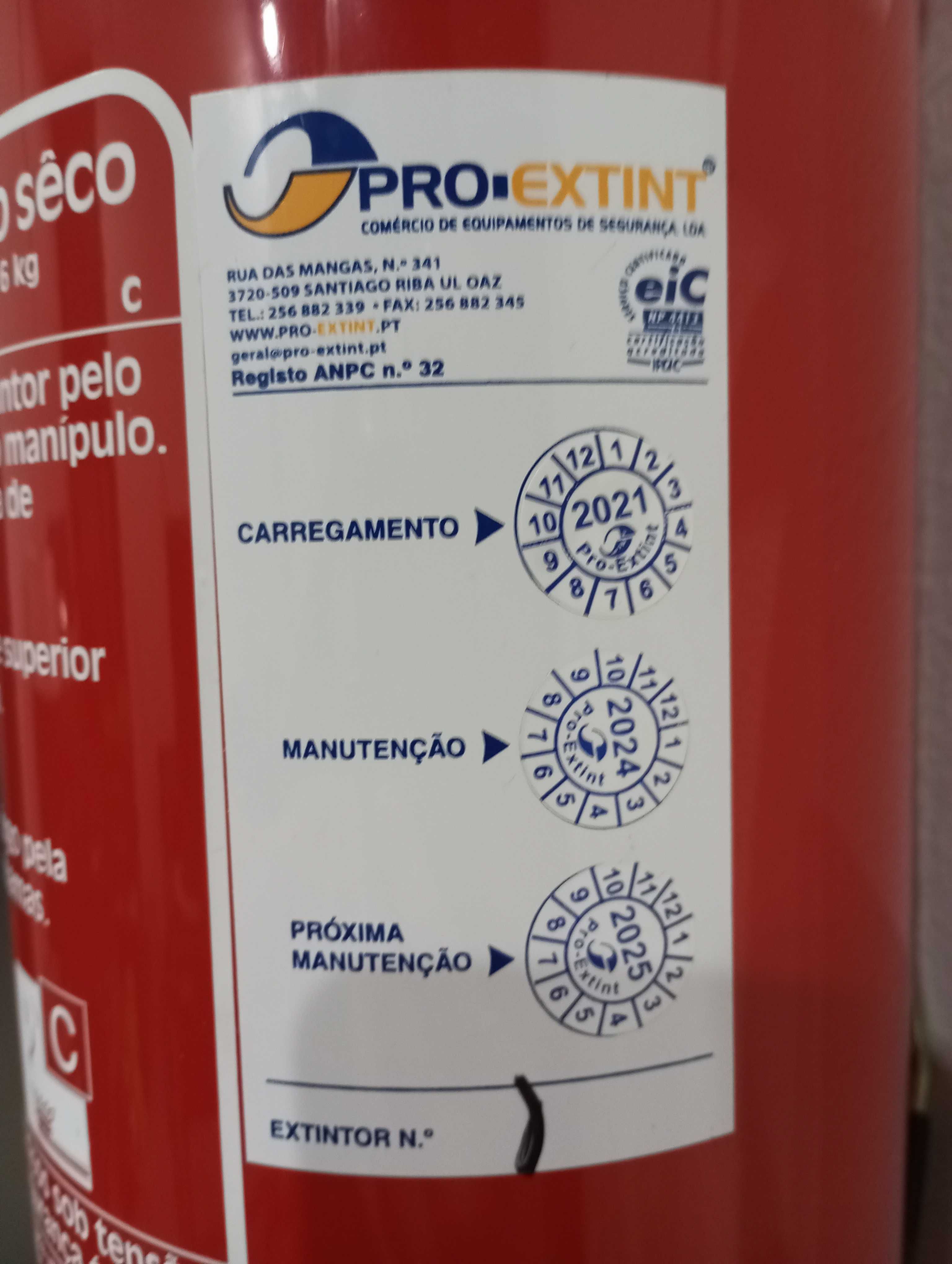Extintor de Pó Químico Seco GLORIA 6 kg