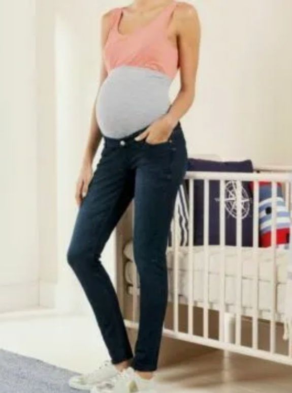 OKAZJA ciążowy zestaw jeansy legginsy xs 34 s 36 ciąża maternity