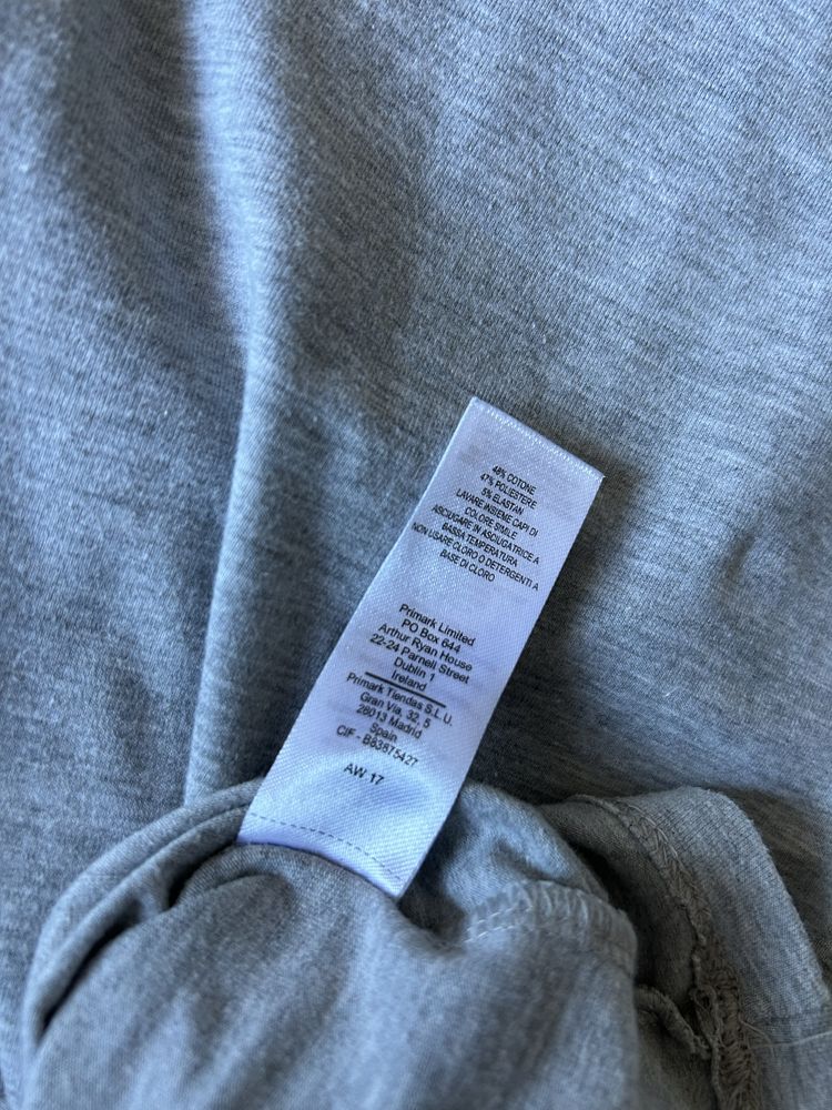 Szara dopasowana taliowana sukienka Primark S 36